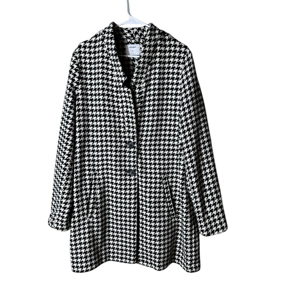 Old Navy Jackets & Blazers - Old Navy Womens Houndstooth Maxi Coat Jacket XL Preppy Twee Classic Longline